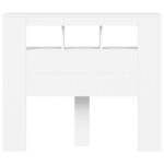 vidaXL Tête de lit à LED blanc 120x18 5x103 5 cm bois d'ingénierie