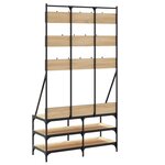 vidaXL Porte-vêtements et rangement des chaussures chêne sonoma