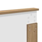 vidaXL Tête de lit Chêne artisanal 200 cm Bois d'ingénierie