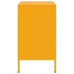 vidaXL Table de chevet jaune moutarde 36x39x68 cm acier laminé à froid