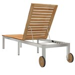 vidaXL Transat 1-personne Marron 207 x 58 x 35cm Bois d'acacia massif