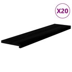 vidaXL Marches d'escalier 20 Pièces marron foncé 110x30x2 cm chêne massif