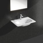 GROHE Mitigeur lavabo monocommande Lineare 32114001 - Bec fixe - Limiteur de température - Economie d'eau - Chrome - Taille S