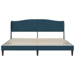 vidaXL Cadre de lit avec tête de lit Bleu 180 x 200 cm Velours