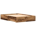 vidaXL Cadre de Lit avec Tiroirs Vieux bois Bois d'ingénierie 140 x 200 cm