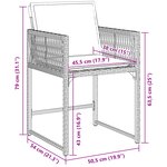 vidaXL Set de salle à manger de jardin 5 pièces avec coussins beige rattan poly