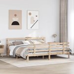 vidaXL Cadre de lit avec tête de lit sans matelas 180x200 cm