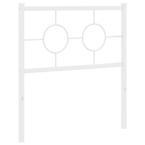 vidaXL Tête de lit métal blanc 75 cm