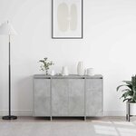 vidaXL Buffet Gris béton 120 x 41 x 75 cm Bois d'ingénierie