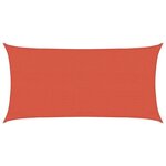 vidaXL Voile d'ombrage 160 g/m² Terre cuite 3x6 m PEHD