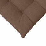 vidaXL Coussins de siège 2 Pièces Marron 40 x 40 x 6 cm tissu