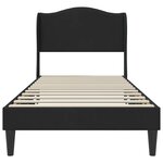 vidaXL Cadre de lit avec tête de lit Noir 90 x 190 cm Velours