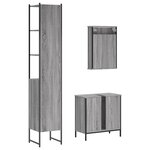 vidaXL Ensemble de meubles de salle de bain 3 Pièces Sonoma gris