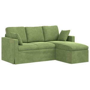 vidaXL Canapé Vert clair 198 x 134 x 80 cm Velours