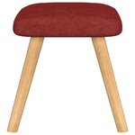 vidaXL Chaise de relaxation avec tabouret Rouge bordeaux Tissu