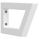 vidaXL Supports d'étagères pour lavabo 2 Pièces blanc trapèze acier