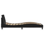 vidaXL Cadre de lit avec tête de lit sans matelas noir 80x200 cm tissu