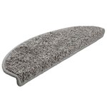 vidaXL Tapis d'escalier 30 pièces 65 x 21 x 4 cm Gris Demi-rond Grand