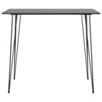 vidaXL Ensemble de bar 7 Pièces Noir