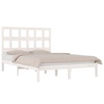 vidaXL Cadre de lit sans matelas blanc 140x200 cm bois de pin massif
