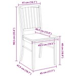 vidaXL Chaises de salle à manger 2 Pièces Naturel 50 x 52 5 x 91 cm