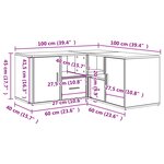 vidaXL Meuble d'angle 2 Pièces