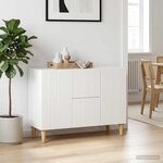 vidaXL Buffet Blanc 89 x 34 5 x 60 cm Bois d'ingénierie