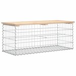vidaXL Banc de jardin design de gabion 103x44x42 cm bois massif de pin