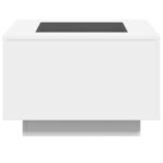 vidaXL Table basse avec LED blanc 60x60x40 cm bois d'ingénierie