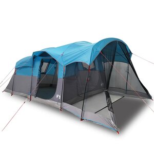vidaXL Tente familiale tunnel 8 personnes bleu imperméable