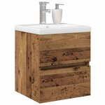 vidaXL Cabinet de lavabo Chêne noir 41 x 39 x 62 cm Bois d'ingénierie