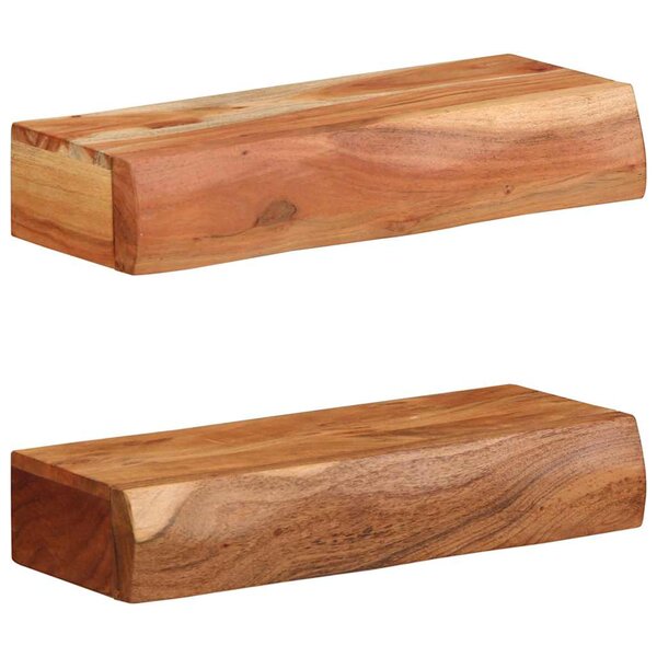vidaXL Étagères murales 2 Pièces 40x17x8 cm bois massif d'acacia