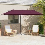 vidaXL Parasol cantilever de jardin Rouge bordeaux Large