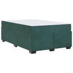 vidaXL Cadre de lit avec matelas Vert foncé 120 x 200 cm tissu