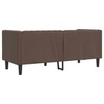 vidaXL Canapé à 2 places Chesterfield marron similicuir