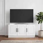vidaXL Meuble TV Blanc brillant 99 x 34 5 x 47 cm Bois d'ingénierie