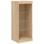 vidaXL Buffet avec lumières LED chêne sonoma 41x37x100 cm
