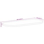 vidaXL Dessus de table 100x50x3 8 cm ovale bois massif de manguier