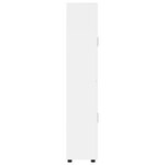 vidaXL Haut Armoire avec porte FLORIN Blanc brillant 60 x 35 x 182 cm