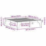 vidaXL Cadre de lit Marron 180 x 200 cm Pin massif