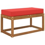 vidaXL Coussin de Siège d'Extérieur Rouge 80 x 40 x 8 cm