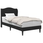 vidaXL Cadre de lit avec tête de lit Noir 90 x 190 cm Velours