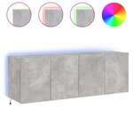 vidaXL Meubles TV muraux et lumières LED 2Pièces gris béton 60x35x41 cm