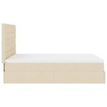 VidaXL Cadre de lit ottoman avec matelas crème 140x190 cm tissu