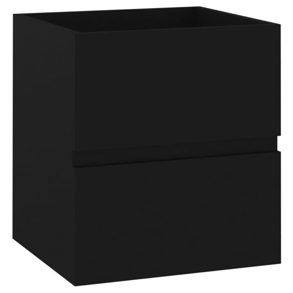 vidaXL Armoire d'évier Noir 41x38 5x45 cm Bois d’ingénierie