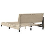 vidaXL Cadre de lit sans matelas crème 120x200 cm tissu