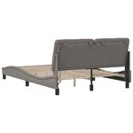 vidaXL Cadre de lit avec LED sans matelas taupe 120x200 cm tissu