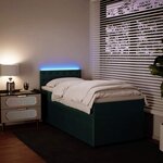 vidaXL Sommier à lattes de lit avec matelas Vert foncé 90x200 cm