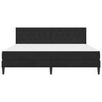 vidaXL Cadre de lit avec matelas Noir 180 x 200 cm Velours