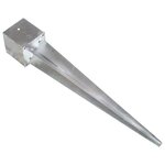 vidaXL Piquets au sol 2 pcs Argenté 14x14x91 cm Acier galvanisé